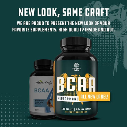 Branch Chain Amino Acids Supplement - Vegan BCAA Tablets Post Workout Muscle Recovery and Muscle Growth Support - Branched Chain Amino Acids Supplement for Men and Womens Workout Recovery 120 Count