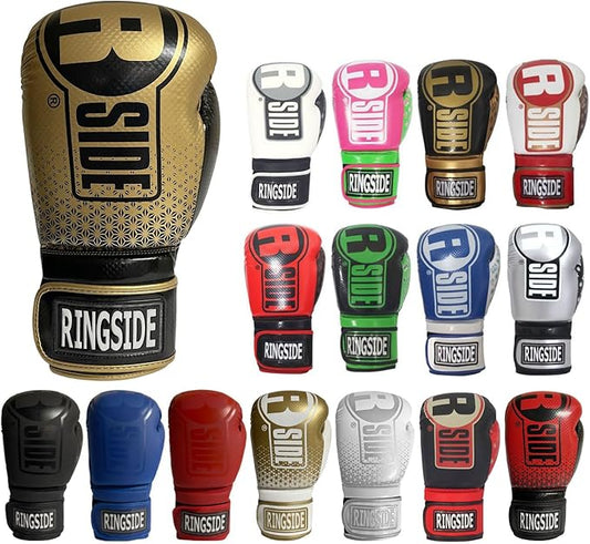 Ringside Apex Flash Sparring Gloves, IMF-Tech Boxing Gloves with Secure Wrist Support, Synthetic Boxing Gloves for Men and Women, Gold and Black, 16 oz
