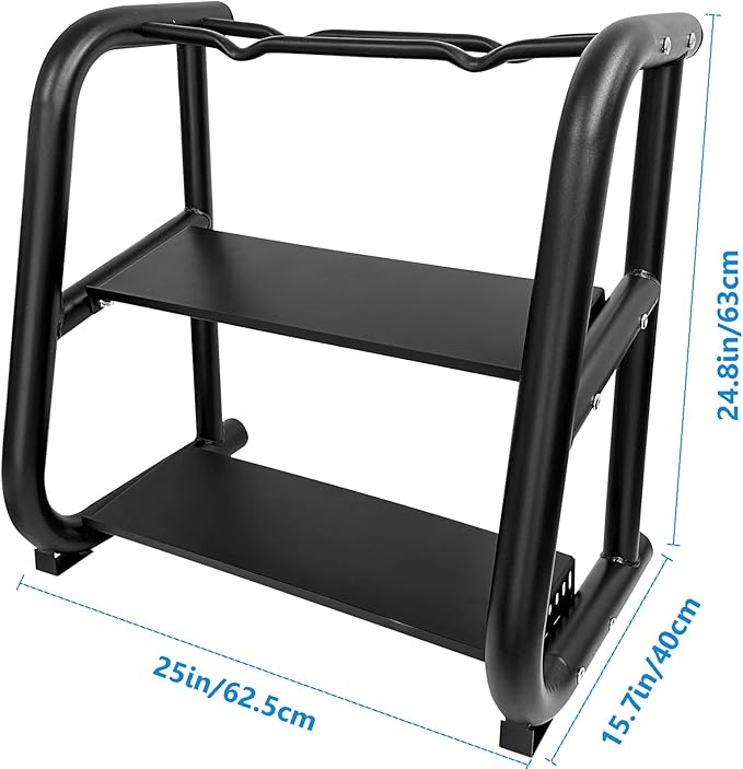 Kettlebell Storage Rack, 2-Tier Weight Racks, Kettlebell Stand, Dumbbell and Kettlebell Rack for Home Gym, Black