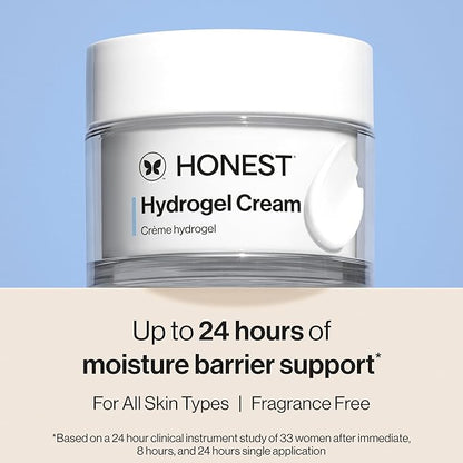 Honest Beauty Everyday Moisturizing Trio | Gentle Gel Cleanser, Green Juice Antioxidant Serum, Hydrogel Cream | 3-Step Routine | Vegan + Gentle for Sensitive Skin