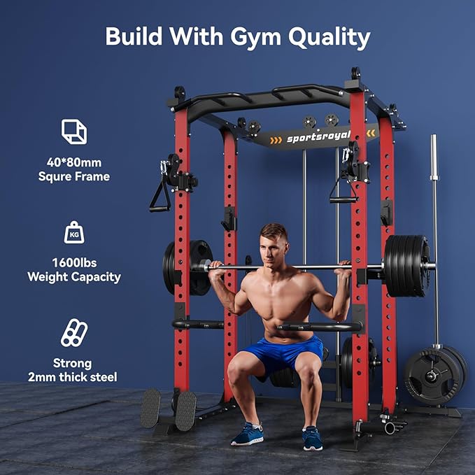 Sportsroyals Power Cage 1600lbs Multi-Function