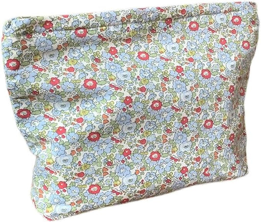 Cosmetic Bags for Women Makeup Bag Large Capacity Purse Travel Toiletry Zipper Storage Pouch Make up Brushes Organizer for Gifts (mini flowers, Colour)