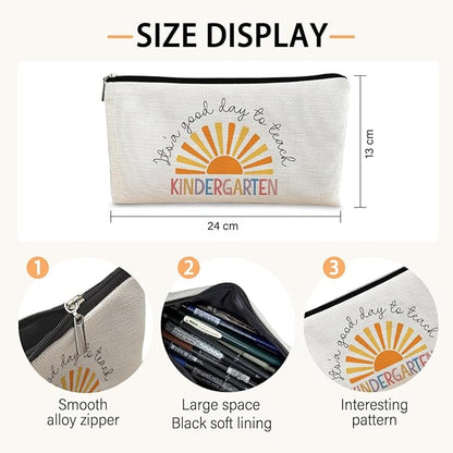 Kindergarten Teacher Gift: Makeup Bag, Cosmetic Bag Zipper Travel Toiletry Bag, Best Teacher Gifts