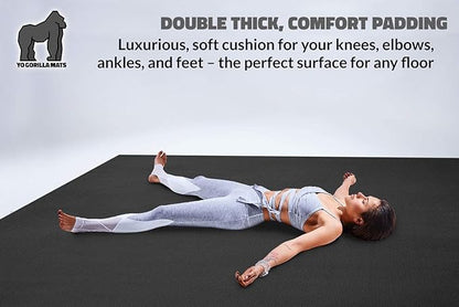 Gorilla Mats Premium Extra Large Yoga Mat – 9' x 6' x 8mm Extra