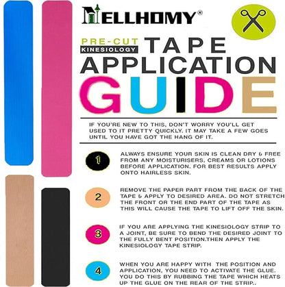 Kinesiology Tape Precut-85 Strips | Elastic Cotton Athletic Tape for Joints Support & Muscle Pain Relief-2inch x 10inch| Hypoallergenic & Waterproof K Tape for Ankle Knees Running Any Activity(7Color)
