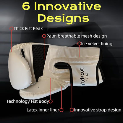 Pro Style Boxing Gloves, Heavy Bag Workout Boxing Gloves, Sparring Training Fighting Gloves for Boxing Kickboxing Punching Bag Muay Thai MMA