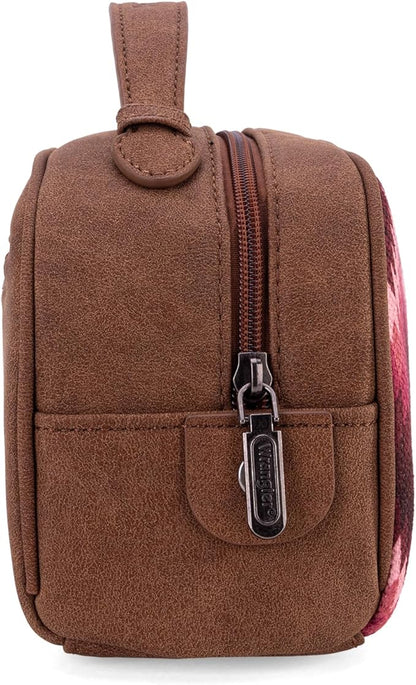 Wrangler Makeup Pouch Bag Mini Western Toiletry Purse Cosmetic Organizer Paisley Travel Pouch for Women