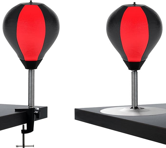 GLACIAL Stress Relief Desktop Punching Bag I Comes with Desk Clamp and Extra Strong Suction Cup