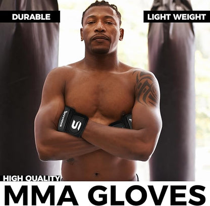 MMA Gloves Karate Mitts Punch Bag Boxing Gloves Martial Arts Combat Taekwondo Kickboxing Mitts Fighting Grappling Training for Womens Mens Adults