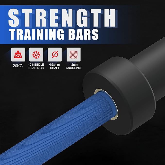 Elevens Olympic Barbell Training Curl Weight Bar 300LBS/330LBS/700LBS /1000LBS/1500LBS Capacity,Chrome