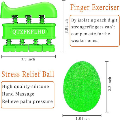 Grip Strength Trainer with Forearm Strengthener Recover(5 PCS)