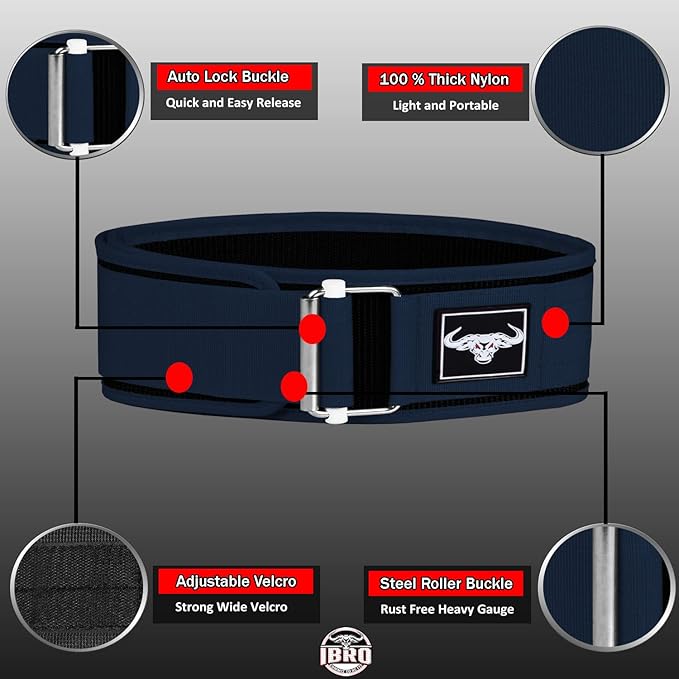 IBRO Quick Locking Premium Weight Lifting Belt - Powerlifting 4 Inch