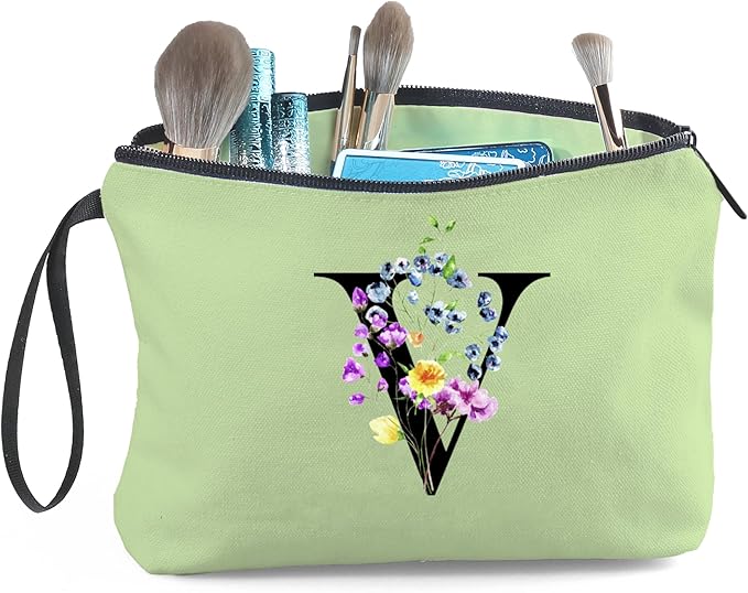 SEAMOON Maid of Honor Friendship Birthday Gifts for Women Her Aunt Sister Bridesmaid Coworkers Bride Personalized Makeup Cosmetic bag with Mirror Mothers Day Christmas Graduation V
