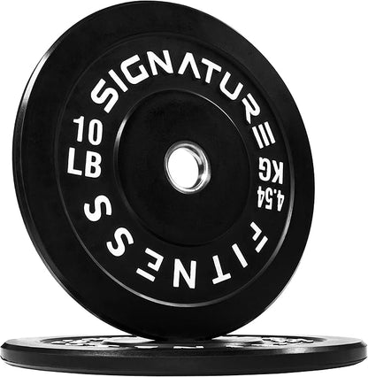 Olympic Bumper Plates, 2" Weight Plates for Strength Training & Weightlifting, Pairs, Sets or Sets with 7FT Barbell, Multiple Options