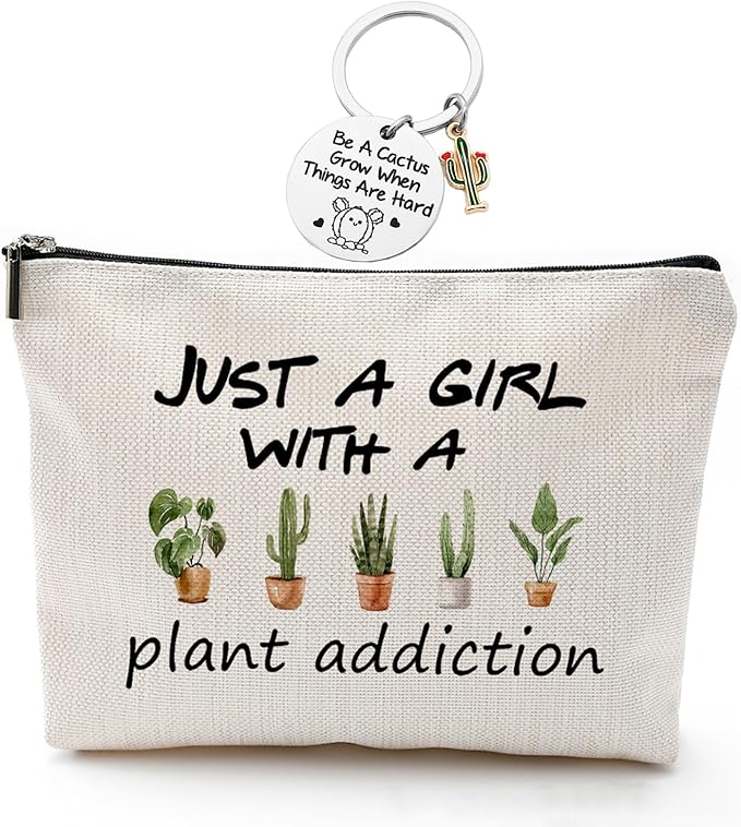 Green Plant Makeup Bag, Plant Lover Gifts Gardening, Gifts for Women Gardeners, Plant Lover Stuff, Plant Makeup Bag Gifts for for Plant Lovers Gardeners,Christmas Birthday Gifts(Plant)