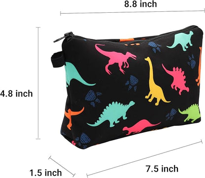 Cute Travel Makeup Bag Cosmetic Bag Small Pouch Gift for Women (Dinosaur)