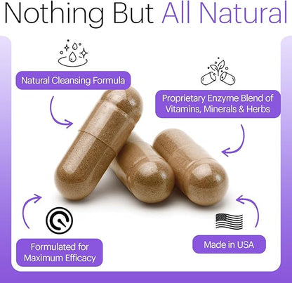 Wellthy Full Body Detox and Immune Support - Advanced Digestive Health, Gut Cleanse and Bloating Relief - All Natural Formula with Milk Thistle, Dandelion Extract and L-Carnitine | 30-Day Supply