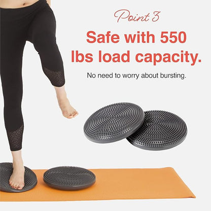 Primasole Balance Disc with Air Pump Wobble Cushion 2 PCS