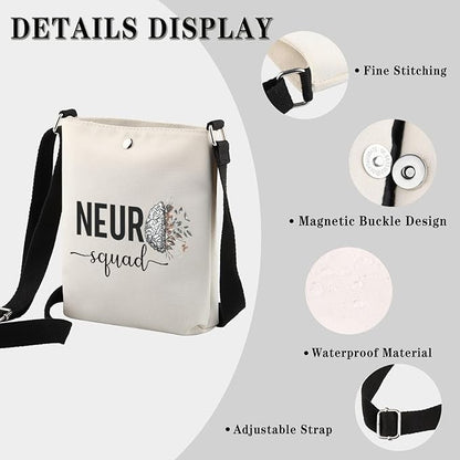 GJTIM Neuro Squad Gift Neuro Nurse Gift Neuro Team Rn Gift Neurology Surgery Nurse Nursing Zipper Pouch Makeup Bag (Neuro Squad CB)