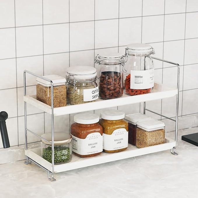FSyueyun 2-Tier Makeup Shelf Organizer for Vanity