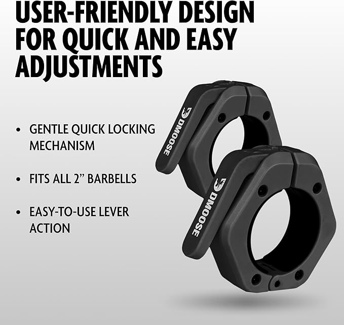 DMoose Fitness Barbell Clips 2" (Pair) - Quick