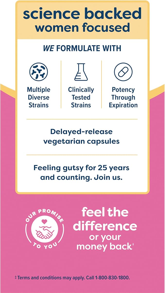 Renew Life Women's Probiotic Capsules, 50 Billion CFU Guaranteed, Supports pH Balance, Vaginal, Urinary, Digestive and Immune Health(2), L. Rhamnosus GG, Dairy, Soy and Gluten-Free, 60 Count