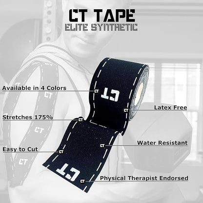 Sports & Kinesiology Tape (16.5ft Uncut Roll) - Latex Free, Water Resistant, Uncut Kinesiology Tape for Knee, Elbow, Ankle, Back & Shoulder Muscle