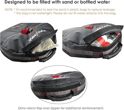 MaxxMMA Double End Heavy Bag Anchor (Unfilled) Core Training Tool Weight Bag Multifunctional 3-in-1 - Punching Boxing MMA Workout Fitness
