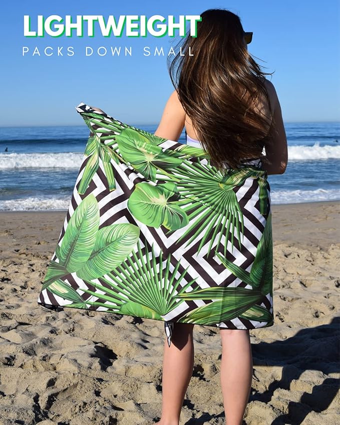 ECCOSOPHY Microfiber Beach Towel - Sand Free Towels 71x35 in