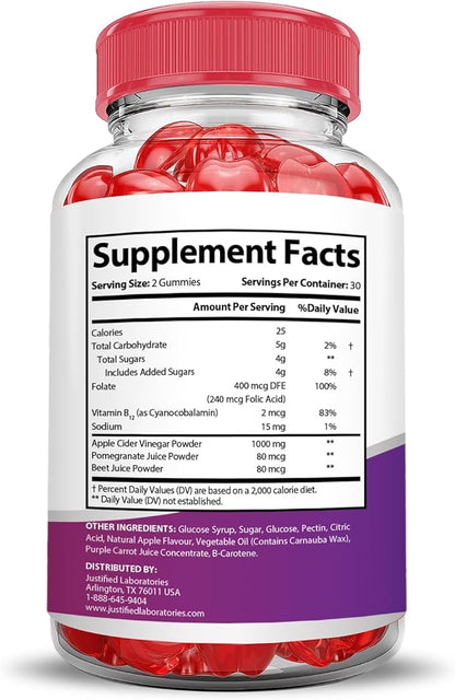 (10 Pack) Keto Drops Keto ACV Gummies Advanced Formula 1000MG Keto Drops Keto Gummies Apple Cider Vinegar Formulated with Pomegranate Beet Juice Powder B12 Vegan Non GMO 300 Gummys