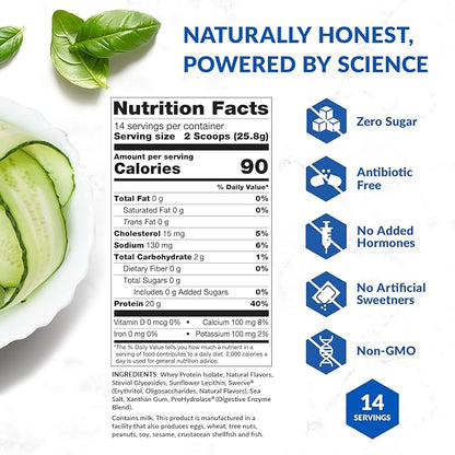 BioTrust Low Carb Lite, 20 Grams of Grass-Fed Whey Protein Isolate, 100 Calories, ProHydrolase Digestive Enzymes, Non-GMO, Free from Soy and Gluten, rBGH-Free (14 Servings) (Vanilla Cupcake)