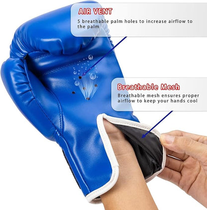 Kids Boxing Gloves 6oz for Boys and Girls 6-12, Training Gloves for Youth and Toddler, Punching Bag Kickboxing Muay Thai Mitts MMA