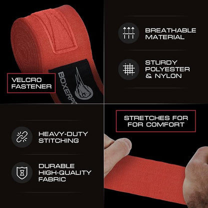 BOXERPOINT 180" Ringside Boxing Wraps for Men and Women