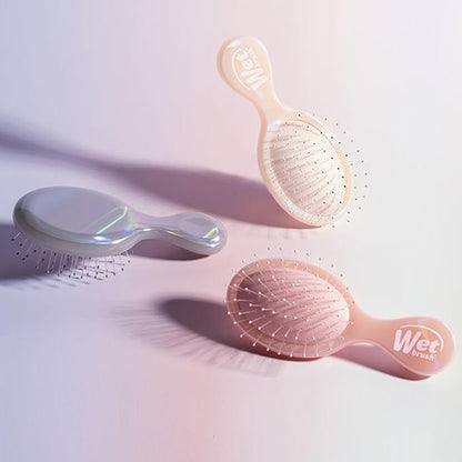 Wet Brush Mini Detangler Hair Brush, Bronze (Iridescence Icon), Detangling Travel Hairbrush, Ultra-Soft IntelliFlex Bristles Glide Through Tangles with Ease, Pain-Free, All Hair Types, Limited Edition
