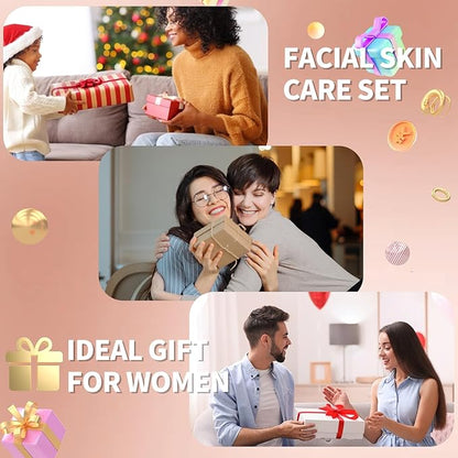 Revitalizing Skin Care Set, 6Pcs Anti Aging Face Care Sets for Women, Firming Skin, Shrink Pores, Smooth Wrinkles, Hydrating Skin Care Set