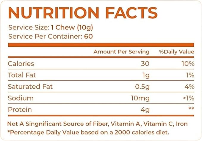 VISI Probita Hydrolyzed Collagen Protein Chews - 60 Chews - Non GMO (Orange)