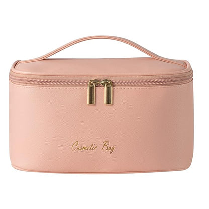 KITENROM Preppy Makeup Bag Small Cosmetic Bags for Women Little Pouch Toiletry Organizer Case(Root Pink)