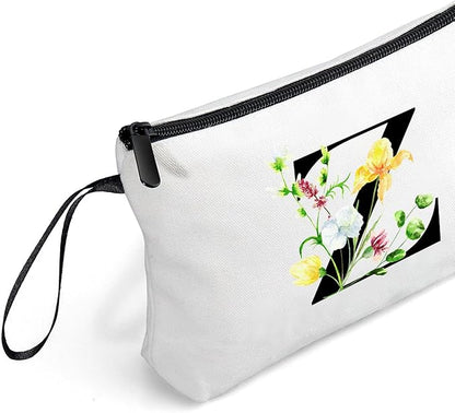 SEAMOON Bride to be Birthday Womens Unique Initial Monogram Gifts for Women Mom Personalized Travel Makeup Cosmetic Bag with Mirror Valentines Mothers Day Christmas Graduation Z