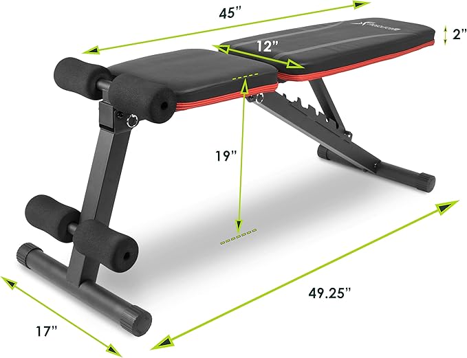 ProsourceFit Foldable & Adjustable Multi-Purpose Weight Bench Home