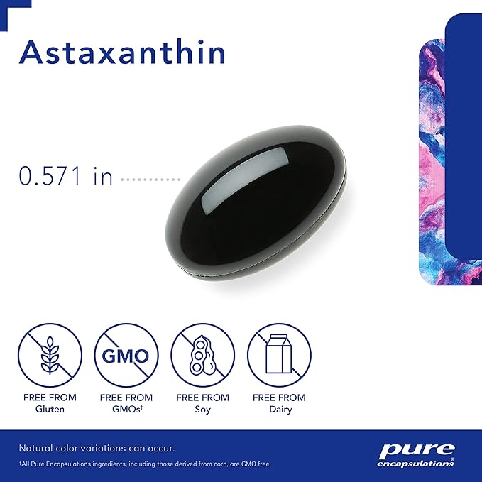 Pure Encapsulations Astaxanthin | Antioxidant Supplement for Joints, Skin and Eye Health, and Free Radicals* | 120 Softgel Capsules