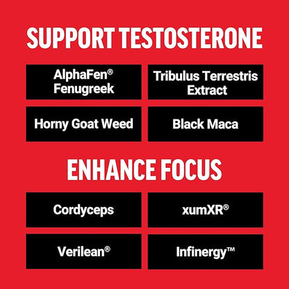Force Factor Test X180 Surge Testosterone Support for Men, Male Vitality Enhancing Supplement, Promote Muscle & Strength, Support Weight, Boost Long-Lasting Energy, 60 Capsules