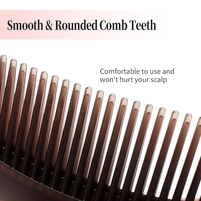 Dandruff Comb, Stainless Steel Fine Tooth Lice/Flea/Psoriasis Comb, Scalp Oil Buildup Removal Wide Hollow Tooth Button Hairbrush for Scalp Massage Care for Man Women and Kids (Blue)