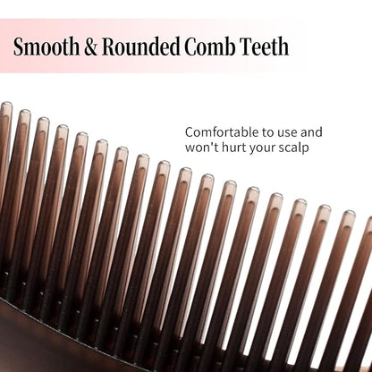 Dandruff Comb, Stainless Steel Fine Tooth Lice/Flea/Psoriasis Comb, Scalp Oil Buildup Removal Wide Hollow Tooth Button Hairbrush for Scalp Massage Care for Man Women and Kids (Blue)
