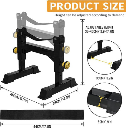 Deadlift Jack Barbell Stand, Barbell Rack, Barbell Buffer Frame, Carbon Steel Barbell Jack, Easily Load and Unload 800lb Barbell Plates for Deadlift Exercise & Weight Training (Black)
