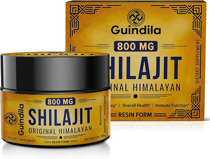 800mg Shilajit Supplement - Shilajit Pure Himalayan Organic Shilajit Resin with Maximum Potency, Original from Himalayan with 85+ Trace Minerals & Fulvic Acid for Focus & Energy, Immunity, 2 Packs