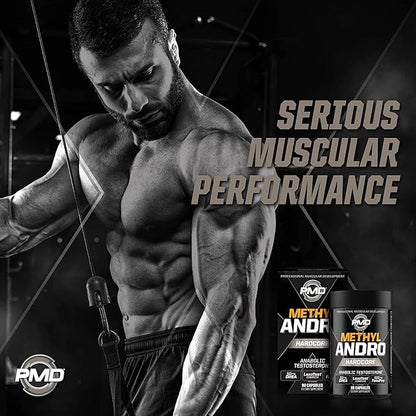PMD Methyl Andro Hardcore - Support Testosterone for Lean Muscle & Strength Gains-Weightlifting and Workout Performance- Dietary Supplement (90 Capsules)