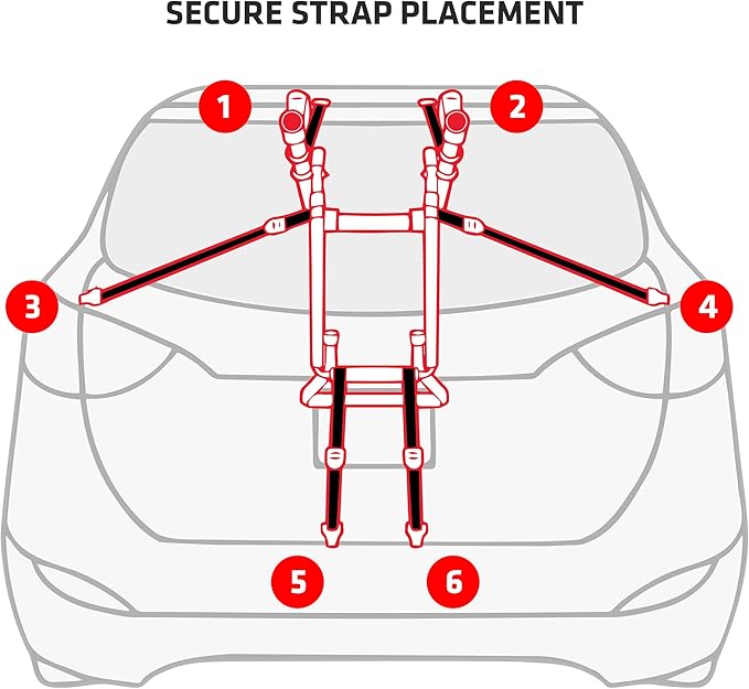 Allen Sports Premier 3-Bike Trunk Rack, Model S103 (Black and red)