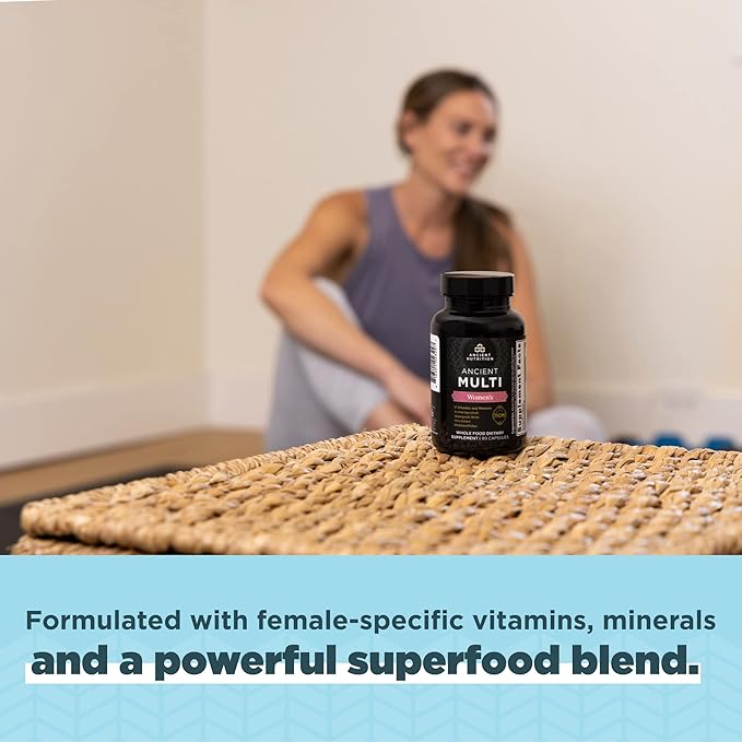 Ancient Nutrition Multivitamin for Women, Multi Women's, Vitamin D, C, B12, Zinc, Magnesium, Supports Healthy Immune System and Bone Health, 90 Ct
