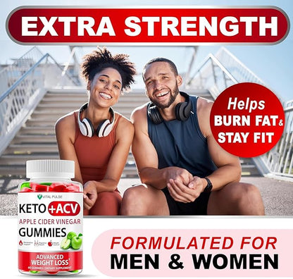 Keto Apple Cider Vinegar Gummies - Immune Boosting, Digestive Aid - 100% Natural, Non-GMO, Gluten-Free, Made in The USA