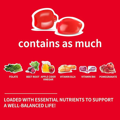 Regina Keto ACV Gummies, Apple Cider Vinegar Gummies with B12 for Energy & Wellness, for Man and Woman, Gelatin-Free, Delicious & Convenient (60 Count)